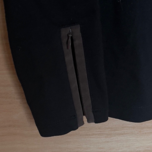 J. McLaughlin 1/4 zip sweater jacket sz M medium black brown stretch - Picture 4 of 7